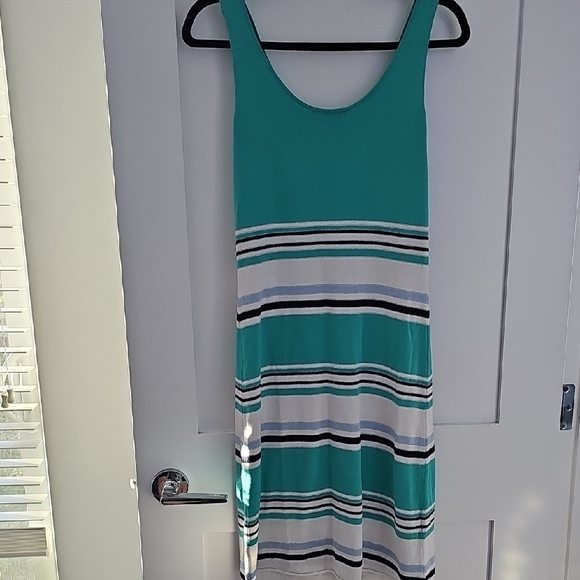 Tommy Bahama Teal and White Striped Dress Size XS - Picture 6 of 12